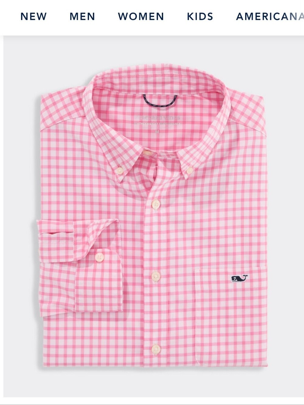 Vineyard Vines Performance Lemon Shark Gingham Featherweight Shirt